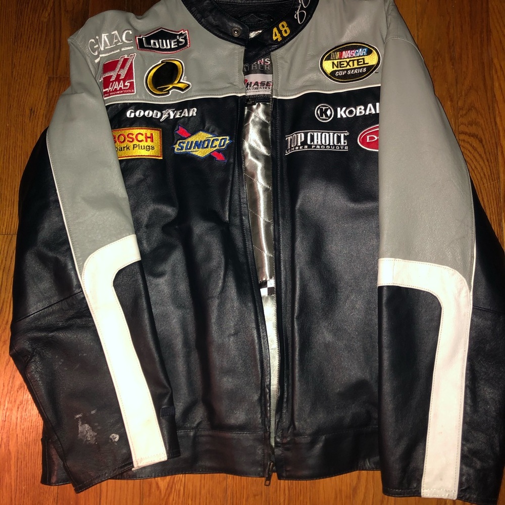 Used 1970s Unisex Motorcycle Jacket BLACK Large